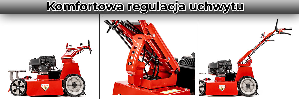 Komfortowa regulacja uchwytu w kosiarce Weibang WBBC537SCV